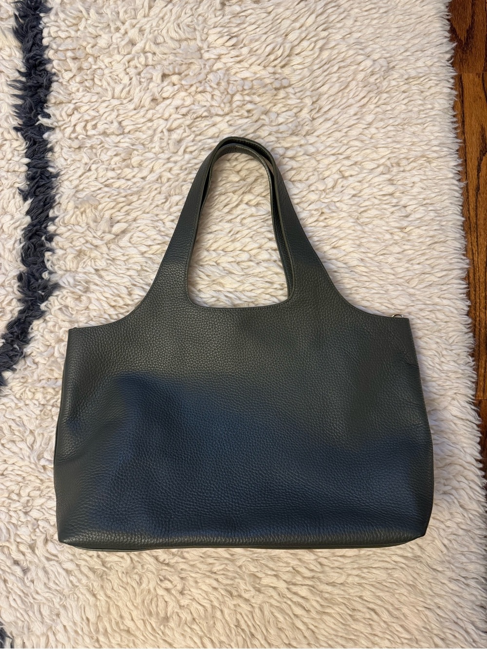 Cuyana System Tote in Dark Olive Leather 16 Inch - Picture 2 of 7
